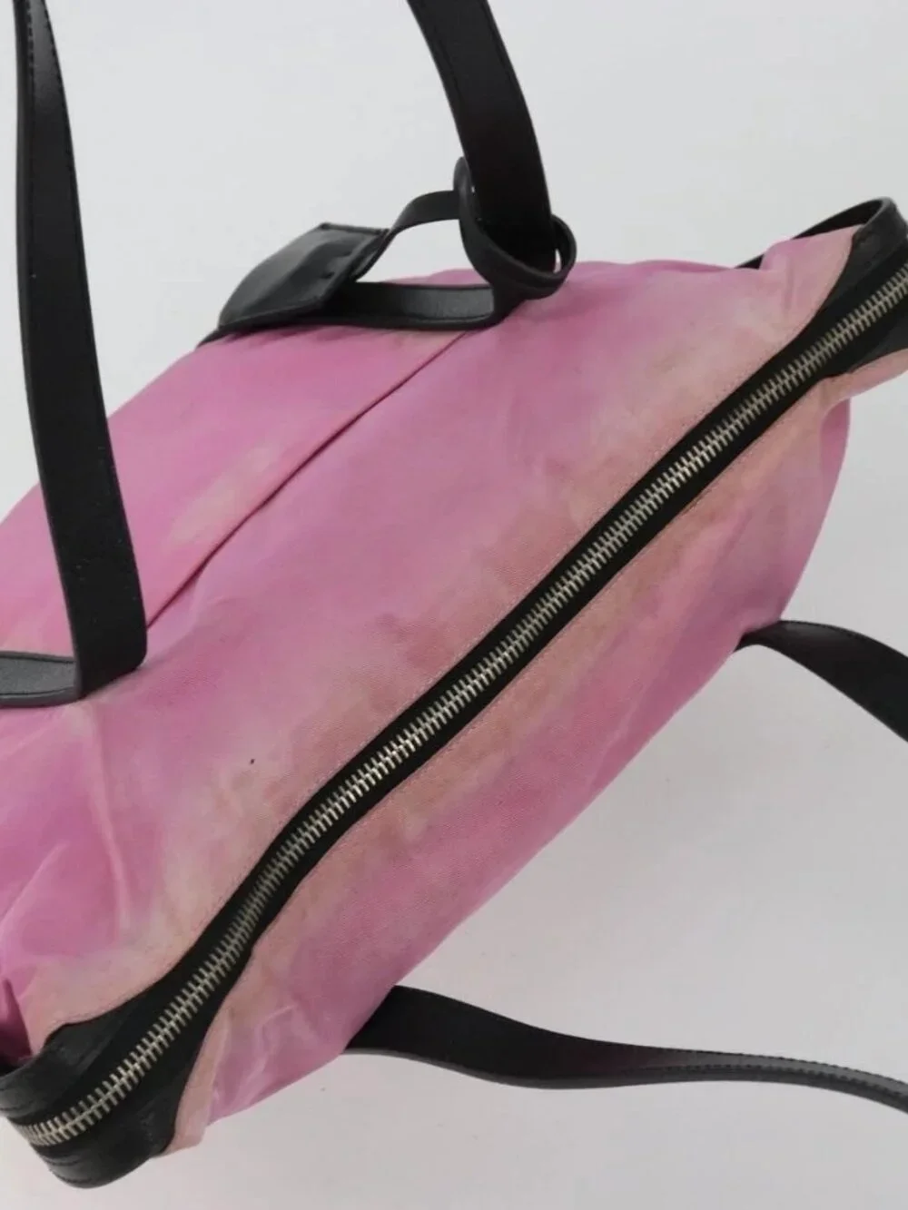 PRADA Shoulder Bag Nylon Pink Silver Auth 176628